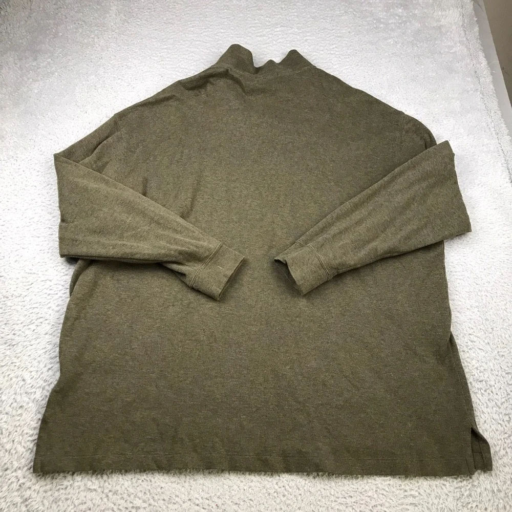 Polo Ralph Lauren Estate Rib 1/4 Zip Pullover Mens 3XB Big Olive Cotton Sweater